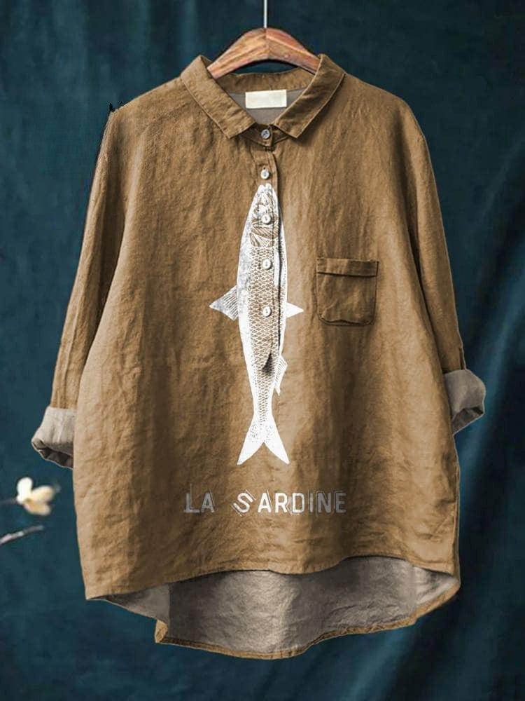 Lily | Sardinen Grafik Shirt