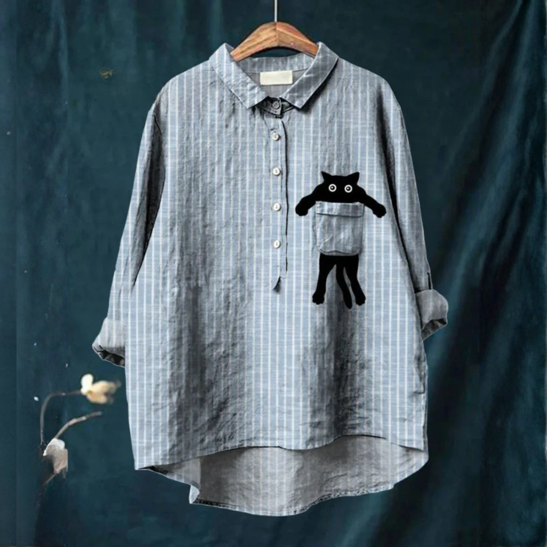 Milo | Süßes Katzen Pocket Shirt