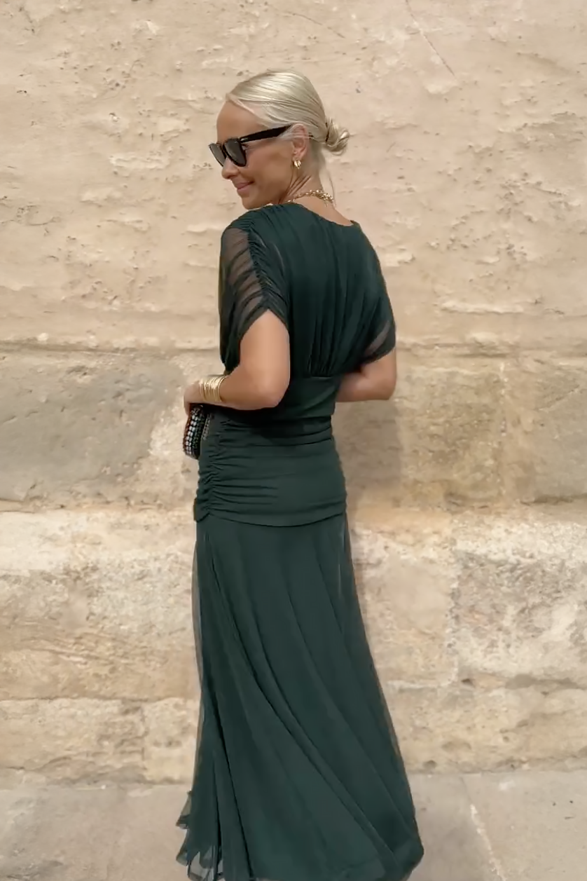 Louise | Elegantes Maxikleid mit V-Ausschnitt