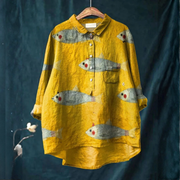 Marina | Verspielt Fische Druck Shirt