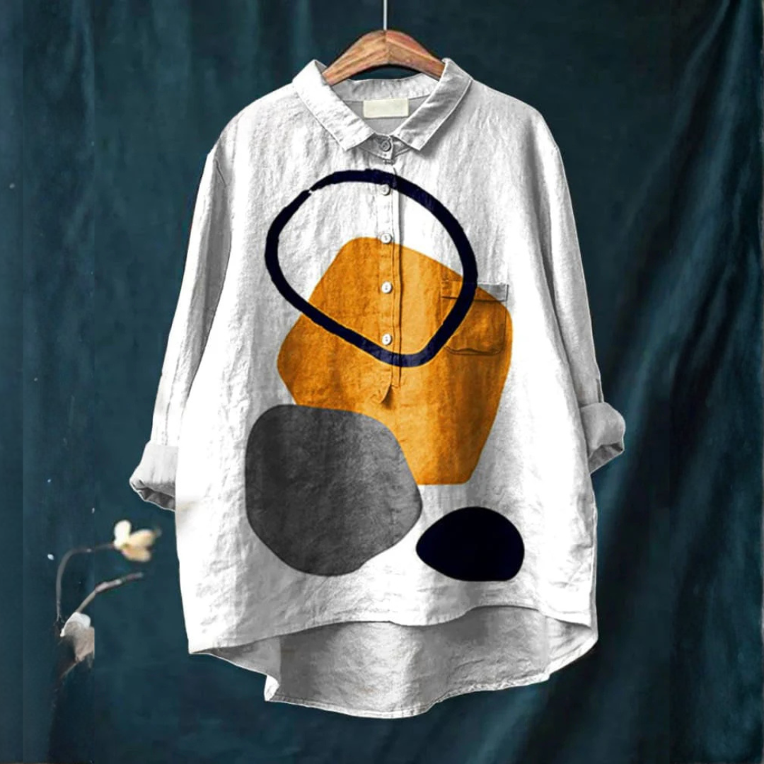 Sienna | Geometrischer Abstract Print Shirt