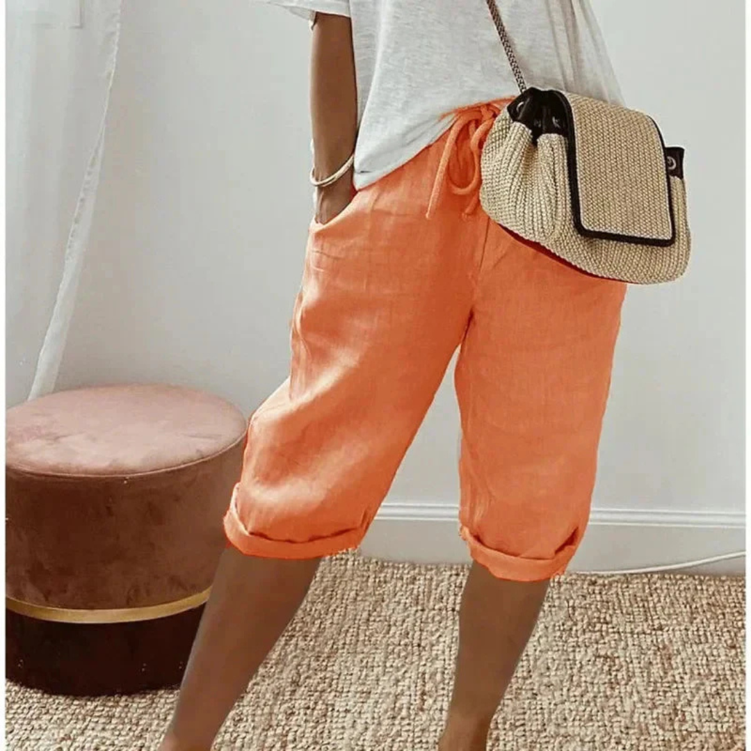 Nathalie™ | Weiche Maßgeschneiderte Capri-Shorts