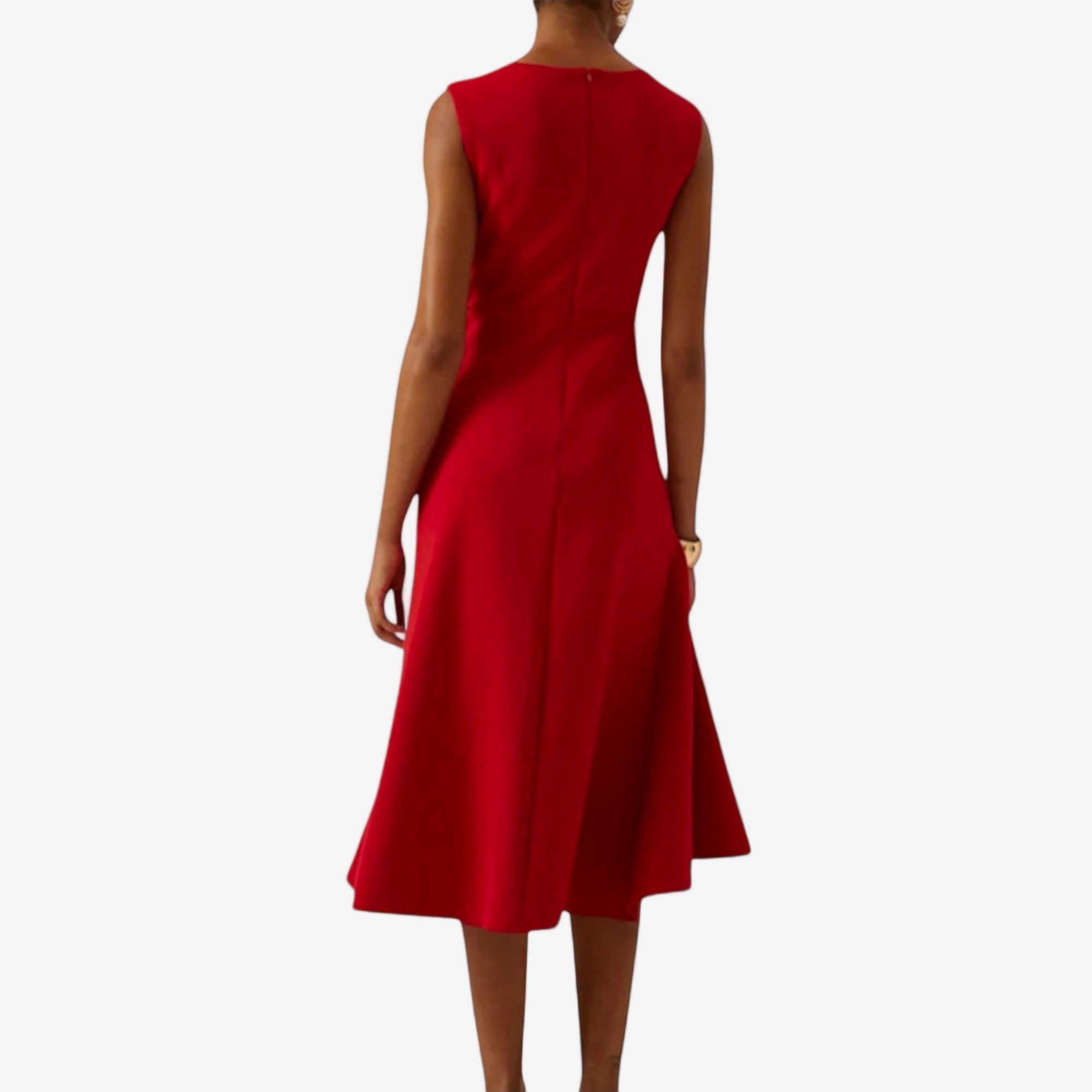 Eliana | Elegantes Midikleid mit asymmetrischem Schnitt