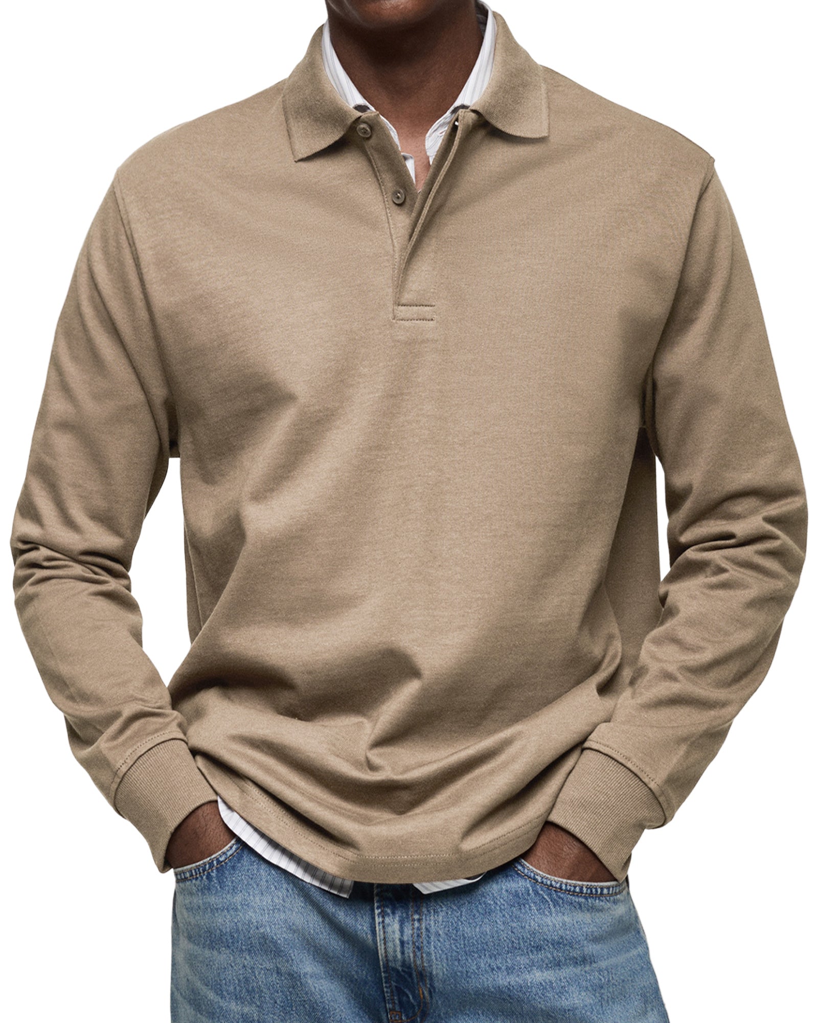 MEYER BASEL | LUXUS-POLOSHIRT MIT LANGEN ÄRMEL