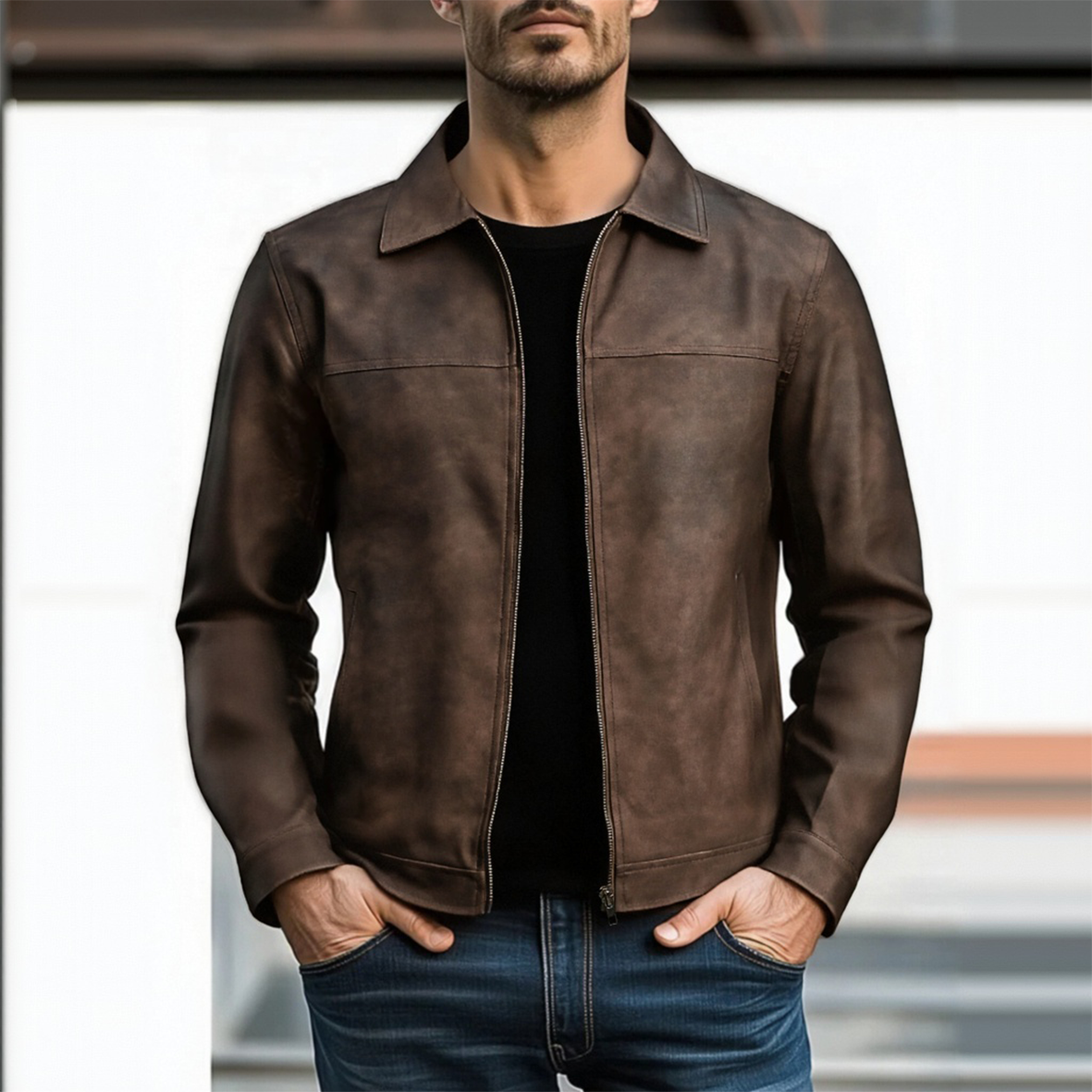 Meyer Basel | Herren Klassische Lederjacke