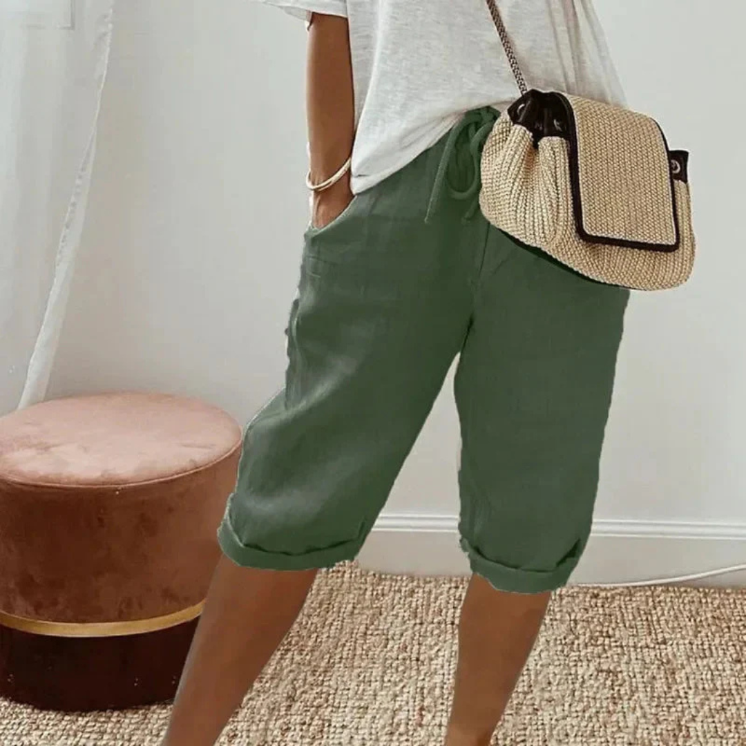 Nathalie™ | Weiche Maßgeschneiderte Capri-Shorts