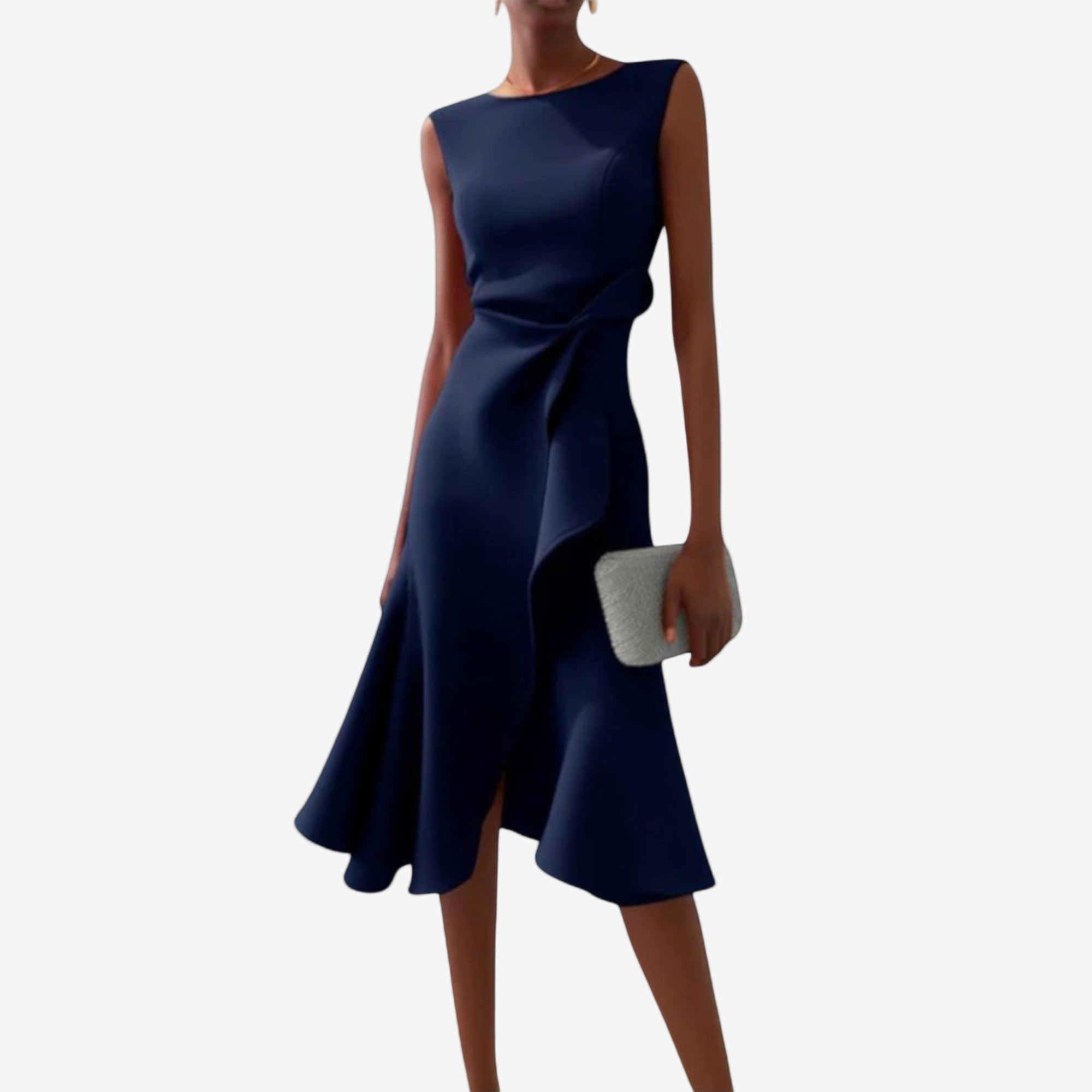 Eliana | Elegantes Midikleid mit asymmetrischem Schnitt