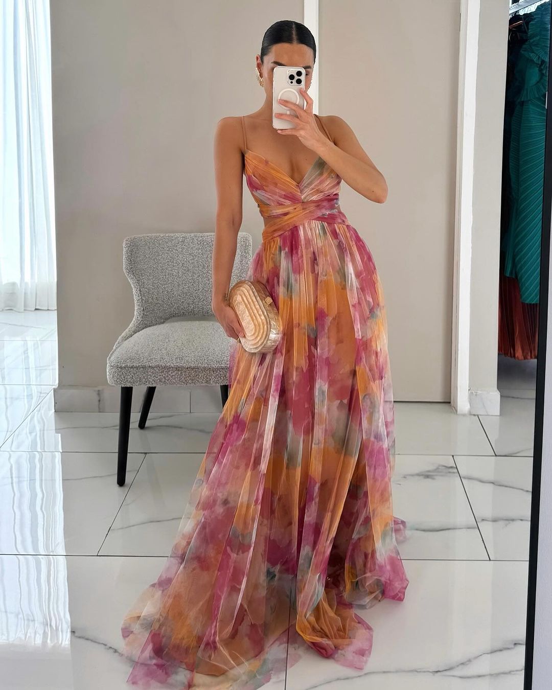 DELIA | Maxi-Robe Eleganz Floral (LIMITIERTE EDITION!)