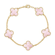 KLEEBLATT ARMBAND | PINK GOLD