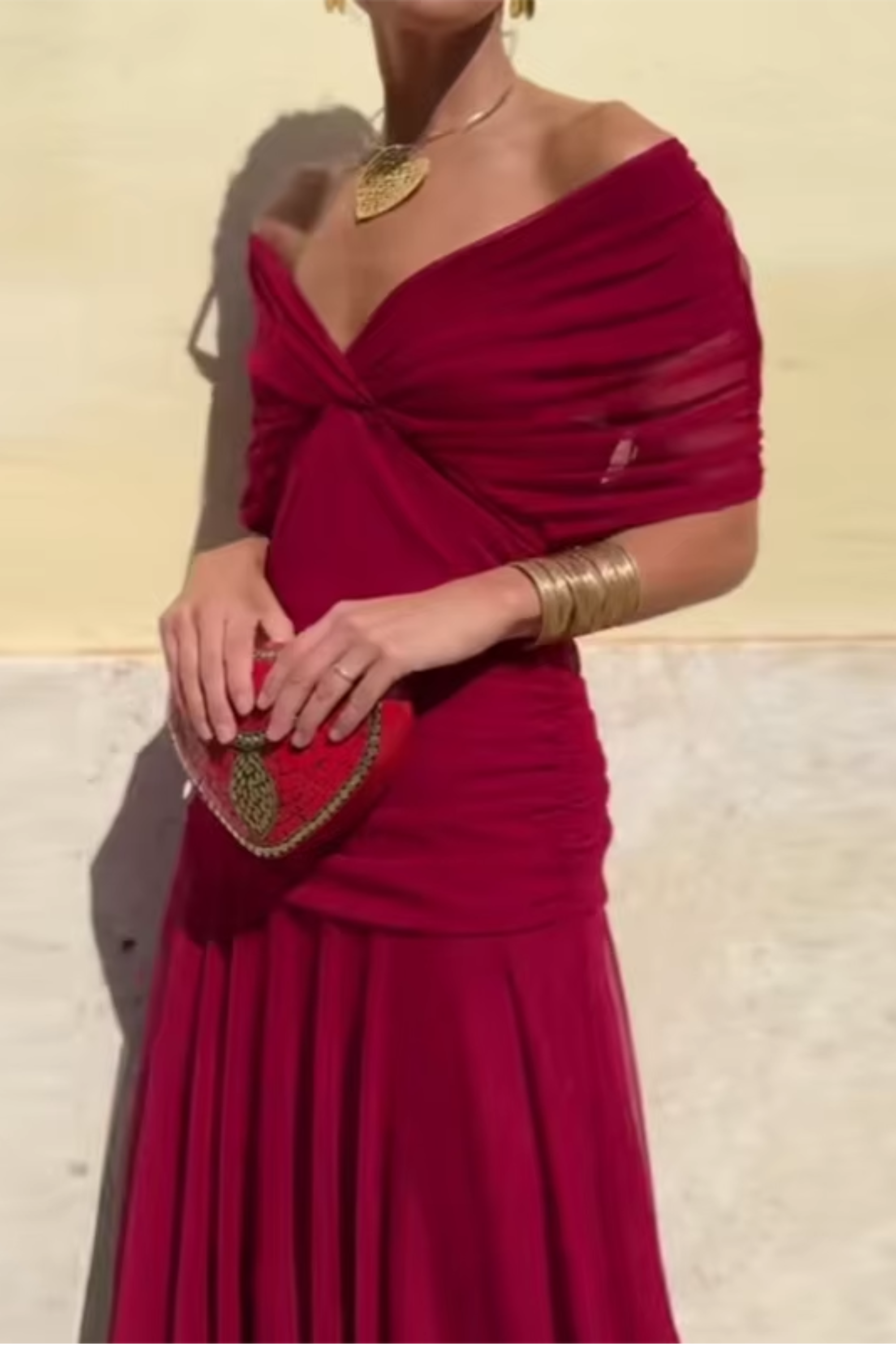 Louise | Elegantes Maxikleid mit V-Ausschnitt