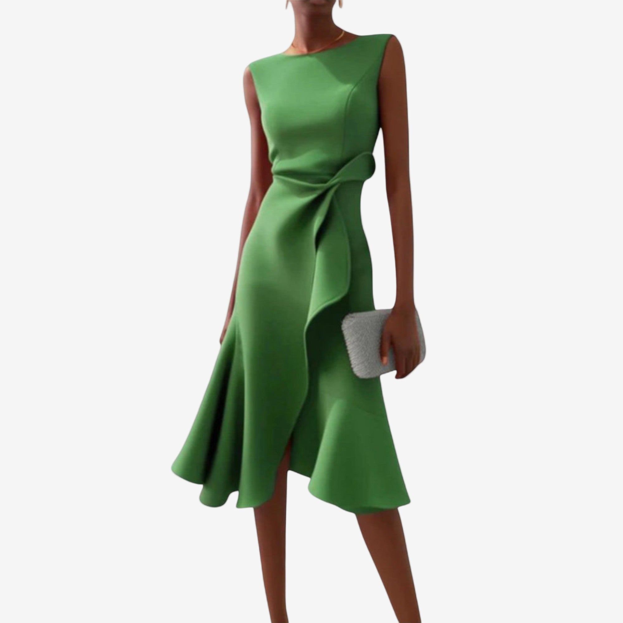 Eliana | Elegantes Midikleid mit asymmetrischem Schnitt