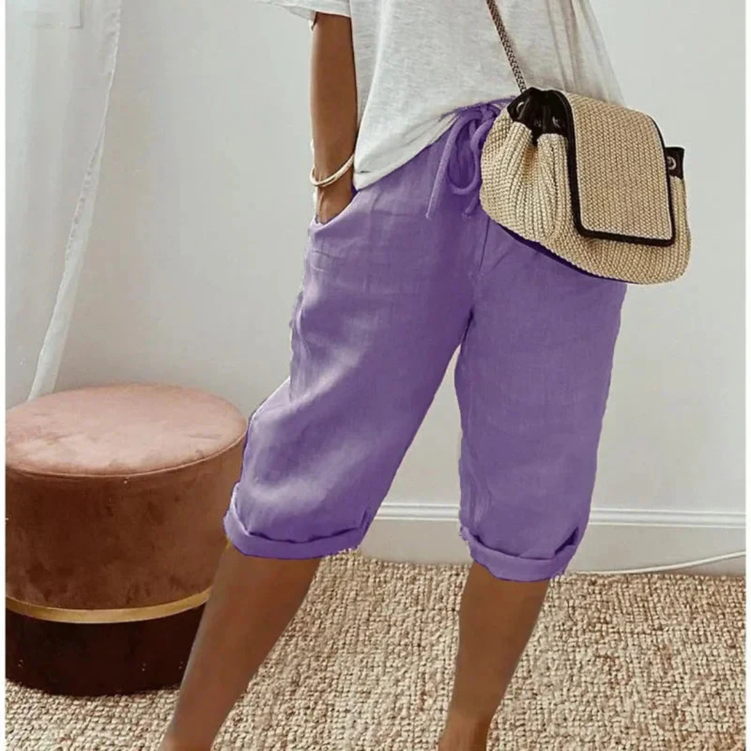 Nathalie™ | Weiche Maßgeschneiderte Capri-Shorts