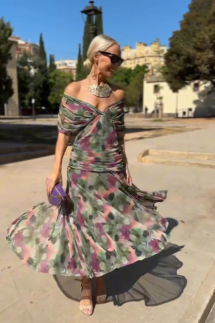 Louise | Elegantes Maxikleid mit V-Ausschnitt