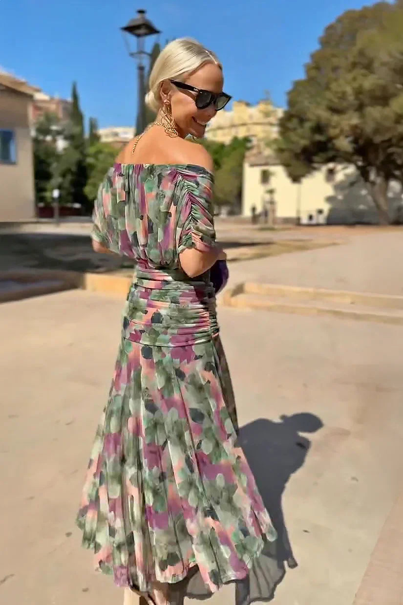 Louise | Elegantes Maxikleid mit V-Ausschnitt