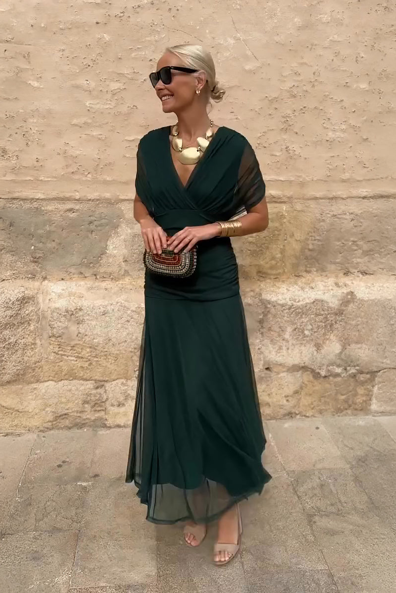 Louise | Elegantes Maxikleid mit V-Ausschnitt