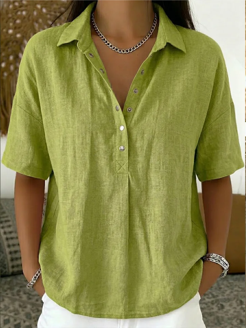 TESSA BLUSE MIT ZEITLOSEM KRAGEN UND FEINEN KNÖPFEN