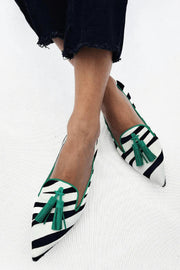 Riane™ | Zebra Grün Mokassins
