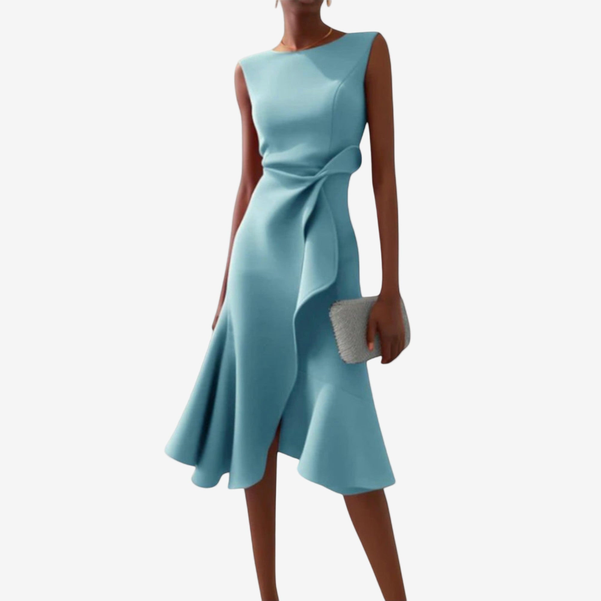 Eliana | Elegantes Midikleid mit asymmetrischem Schnitt