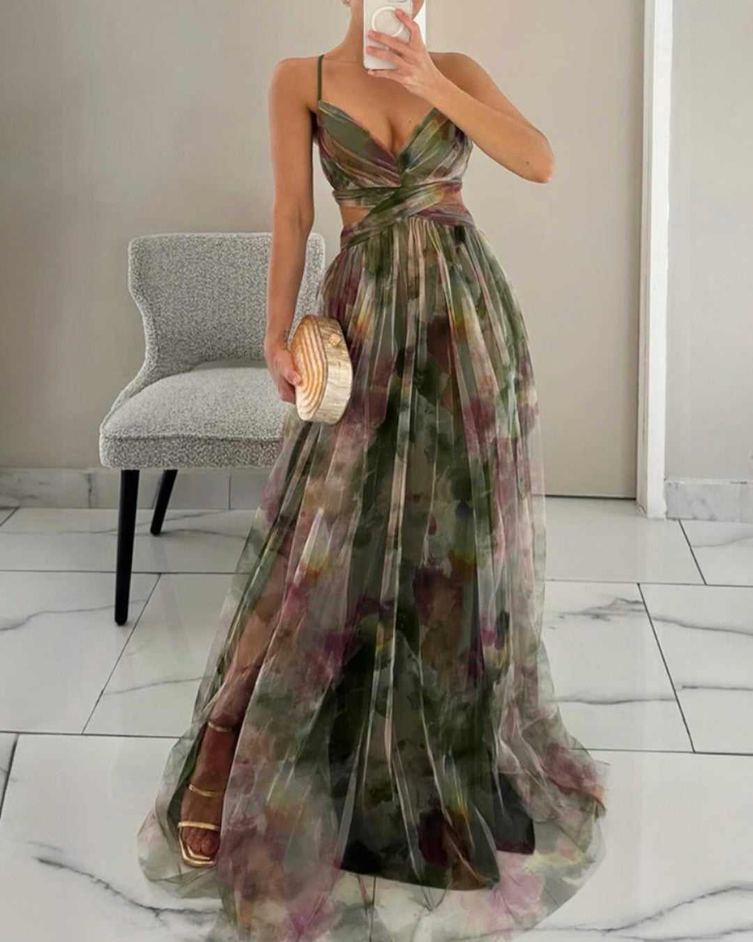 DELIA | Maxi-Robe Eleganz Floral (LIMITIERTE EDITION!)