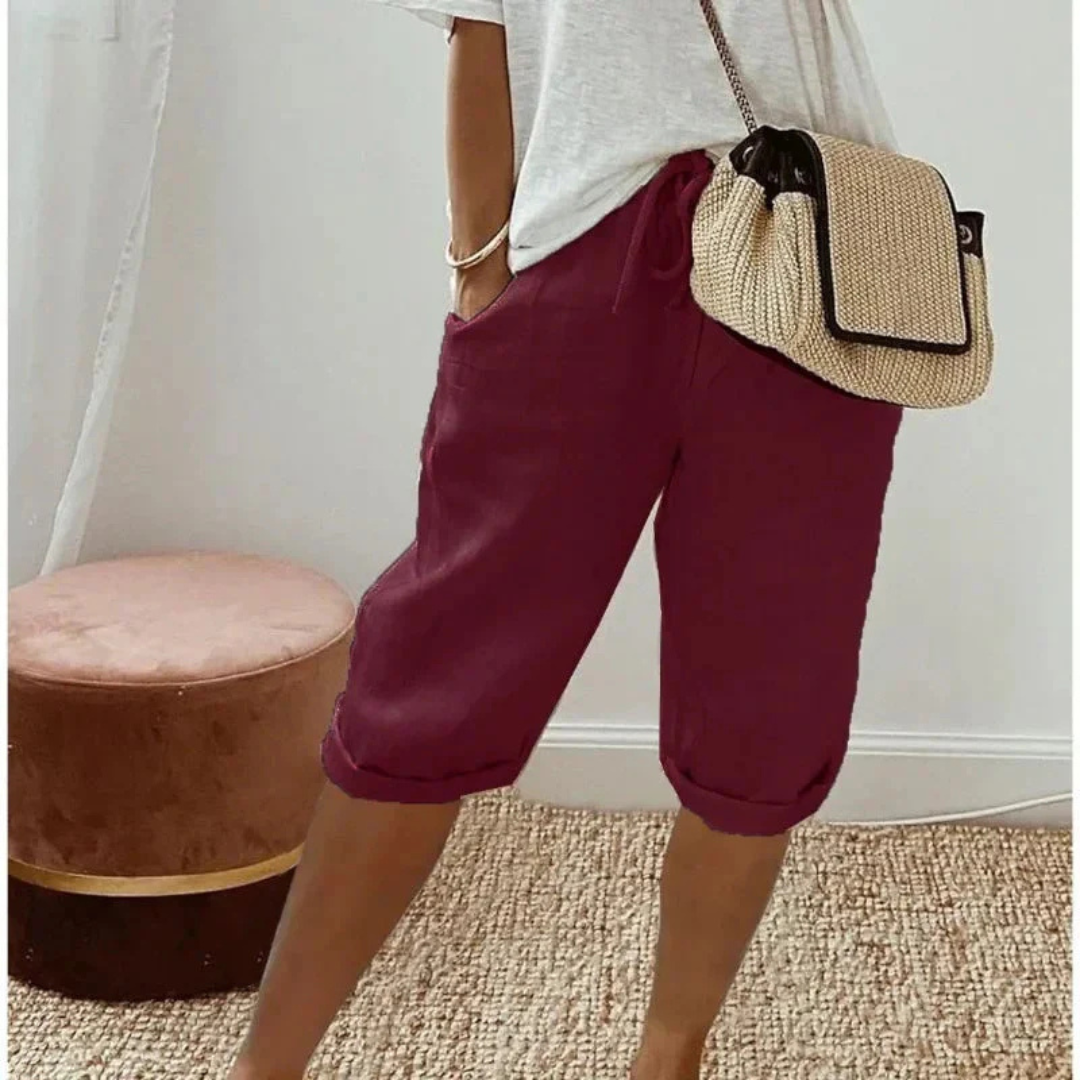 Nathalie™ | Weiche Maßgeschneiderte Capri-Shorts