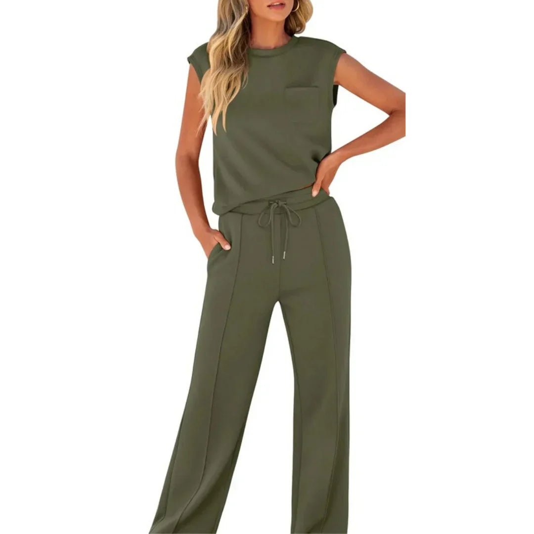 KAIYA™ – Lässiger Sommerweicher Lounge Co-Ord