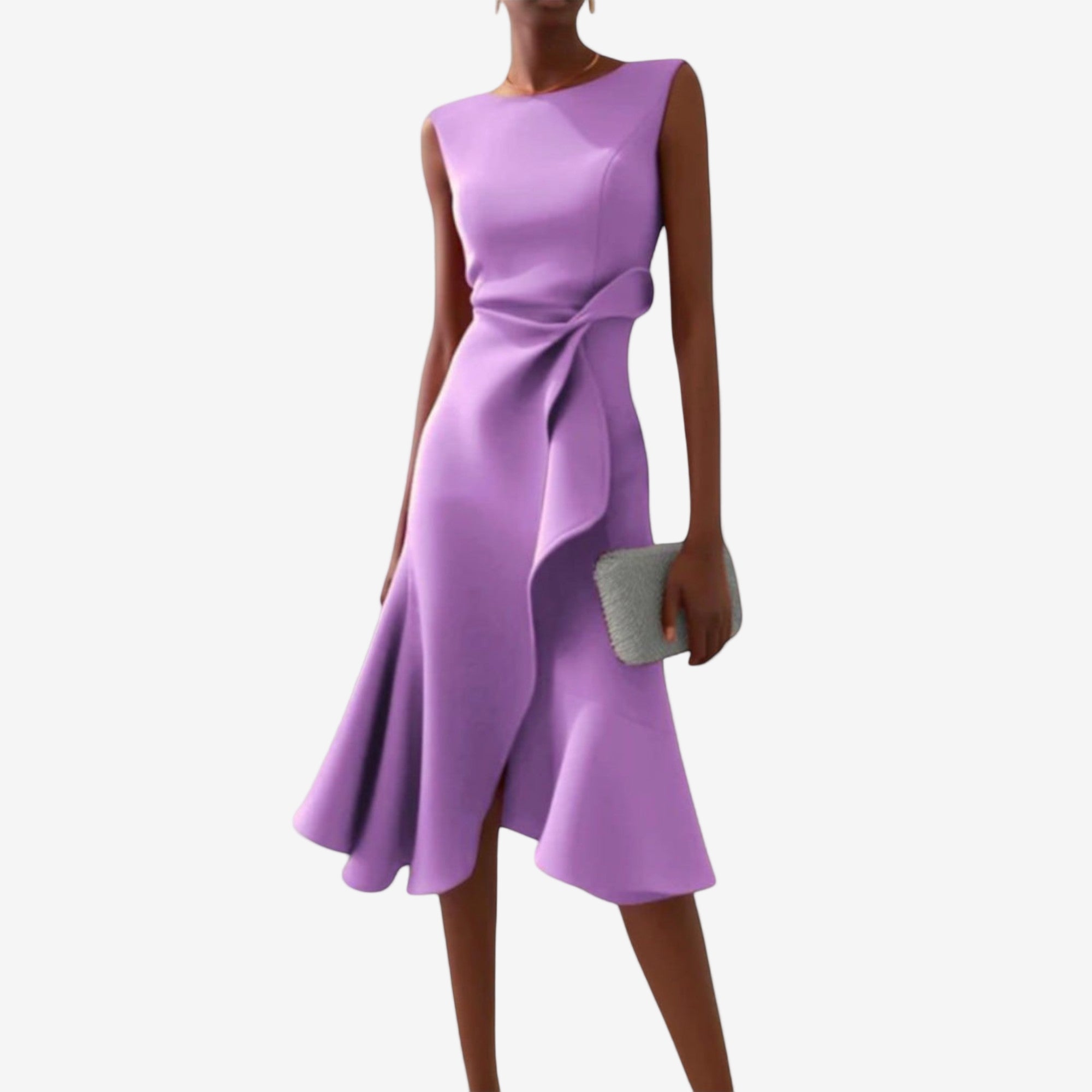 Eliana | Elegantes Midikleid mit asymmetrischem Schnitt