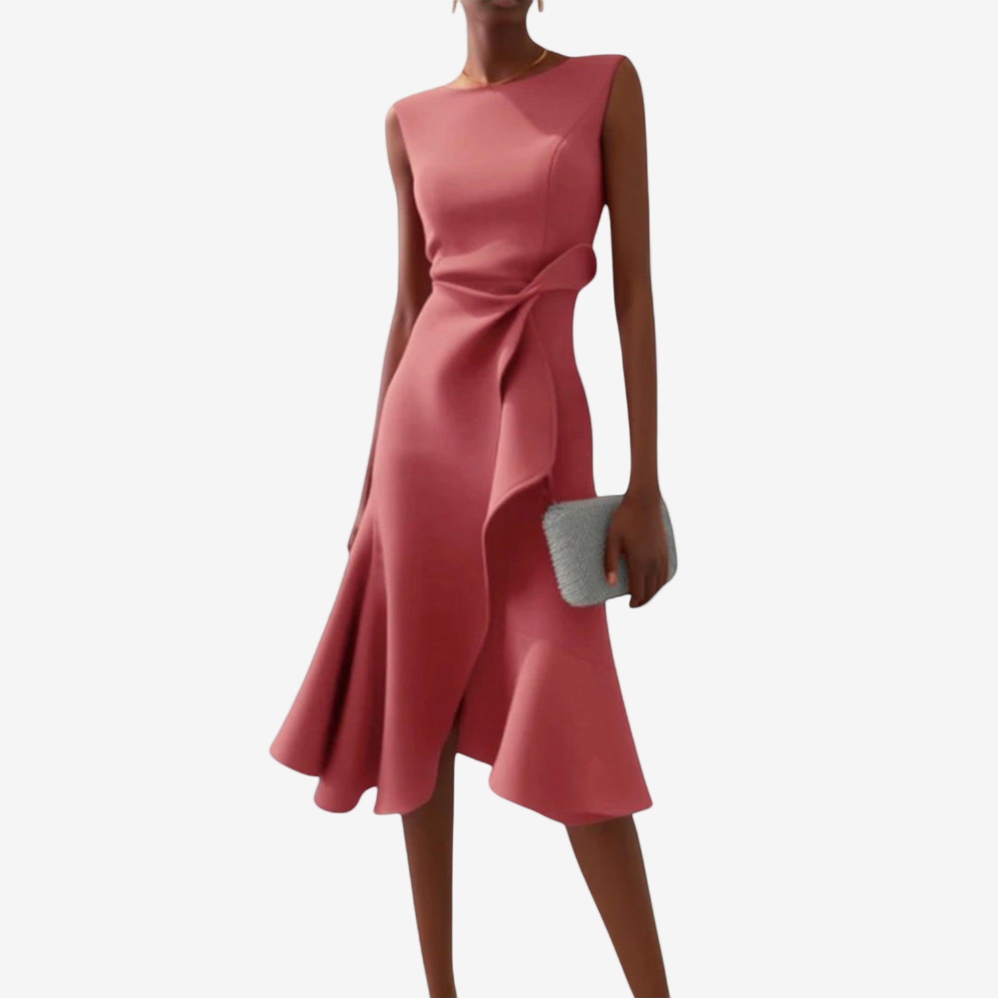 Eliana | Elegantes Midikleid mit asymmetrischem Schnitt