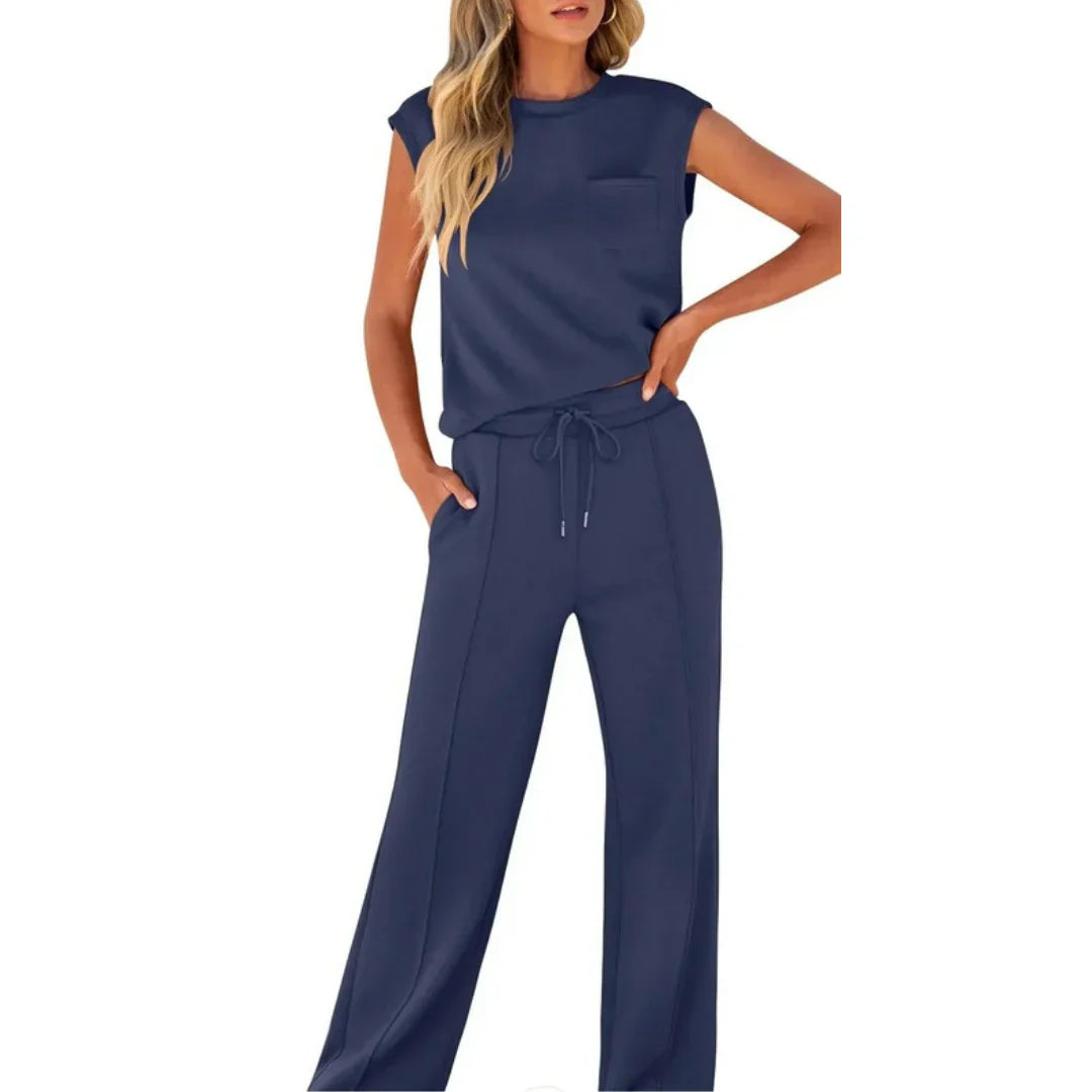 KAIYA™ – Lässiger Sommerweicher Lounge Co-Ord