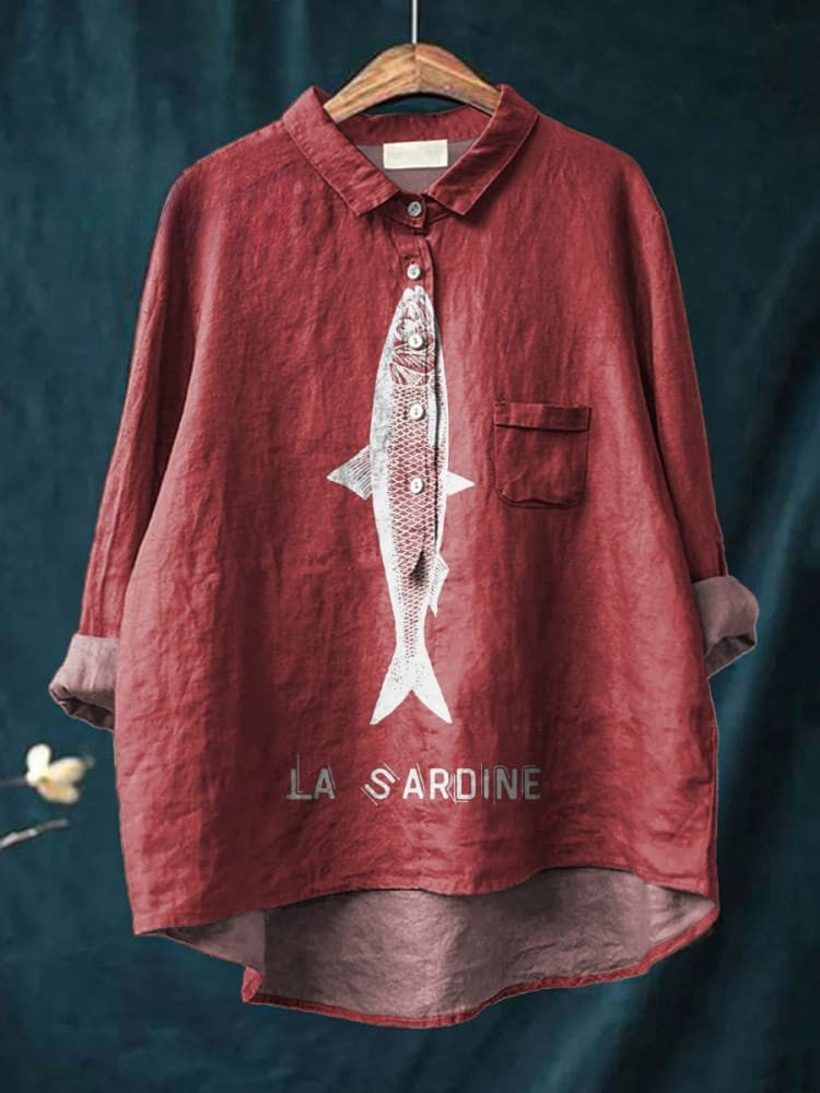 Lily | Sardinen Grafik Shirt