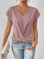 Clara Lässiges T-Shirt mit Sweetheart-Ausschnitt