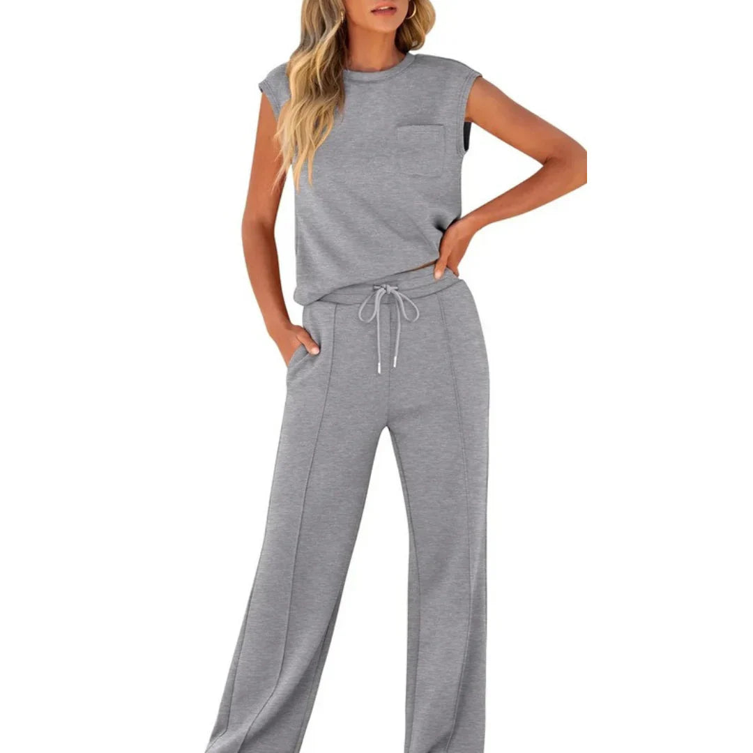 KAIYA™ – Lässiger Sommerweicher Lounge Co-Ord