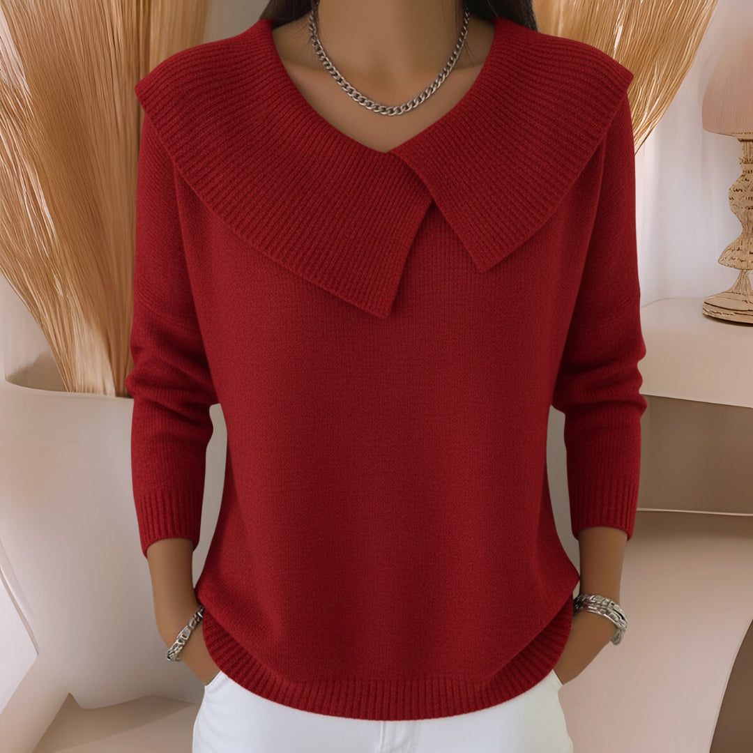 Jennifer Strickpullover mit weichem Kragen