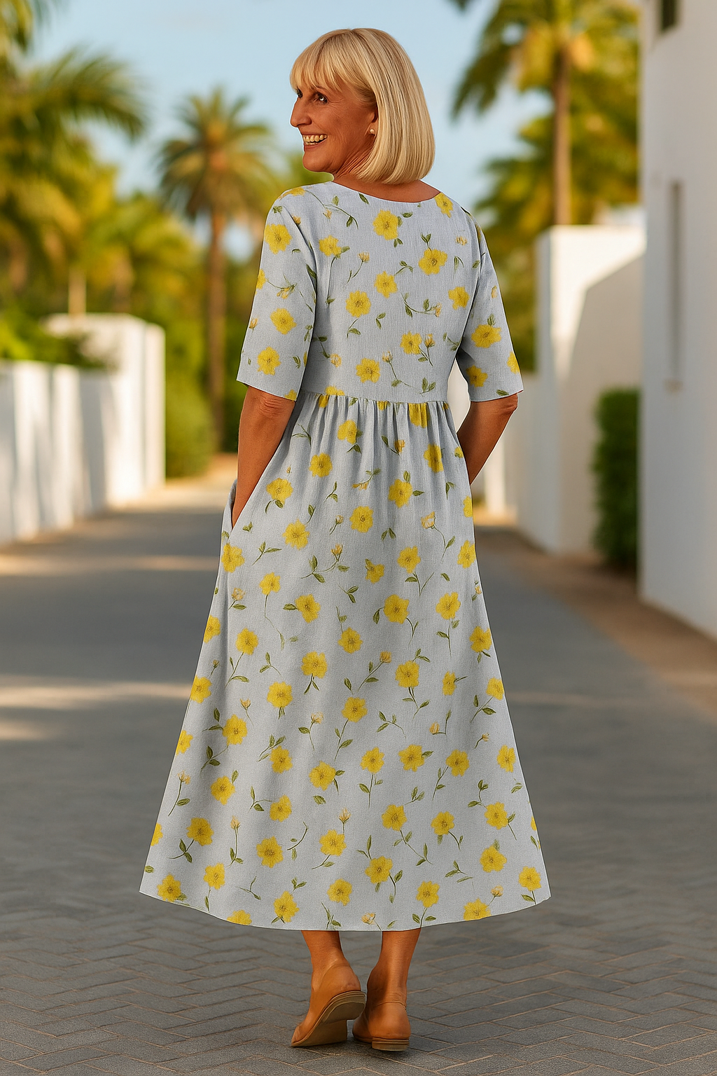 Lily | Midi Kleid - Mühelose Eleganz