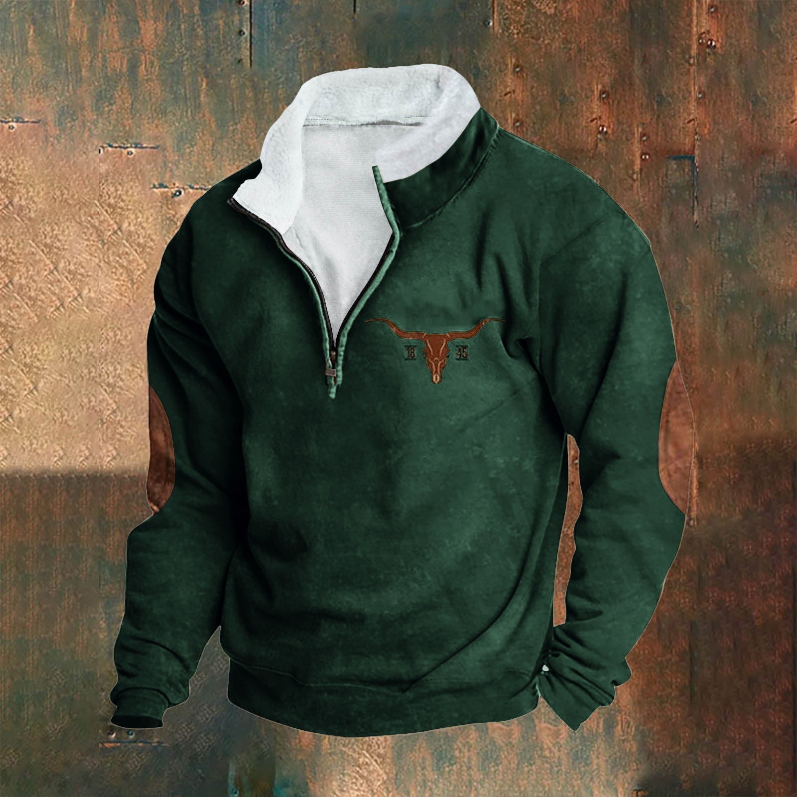 Vintage Pullover mit Reißverschluss