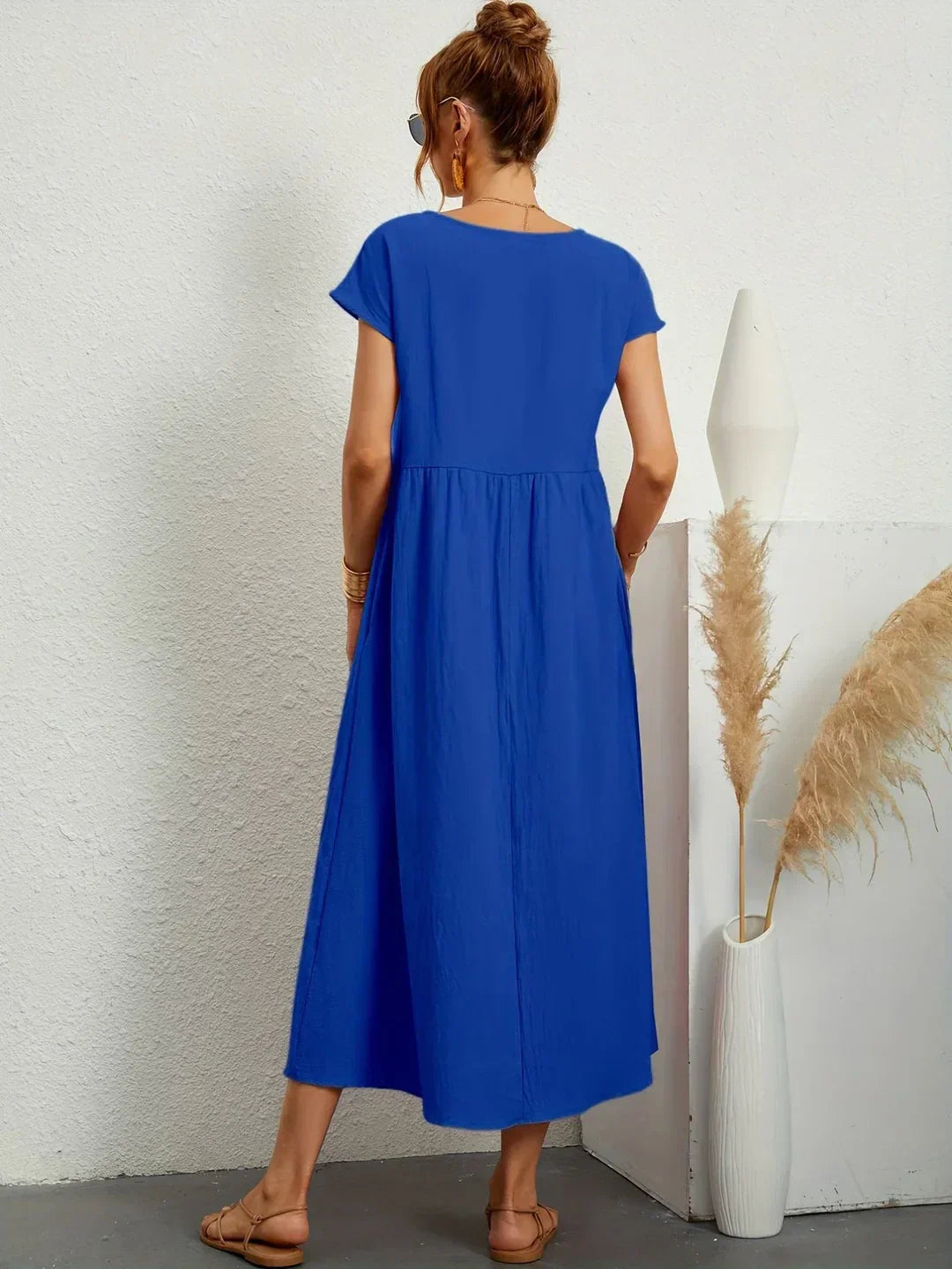 Gabrielle™ — Midi Kleid fließende Eleganz zeitlos