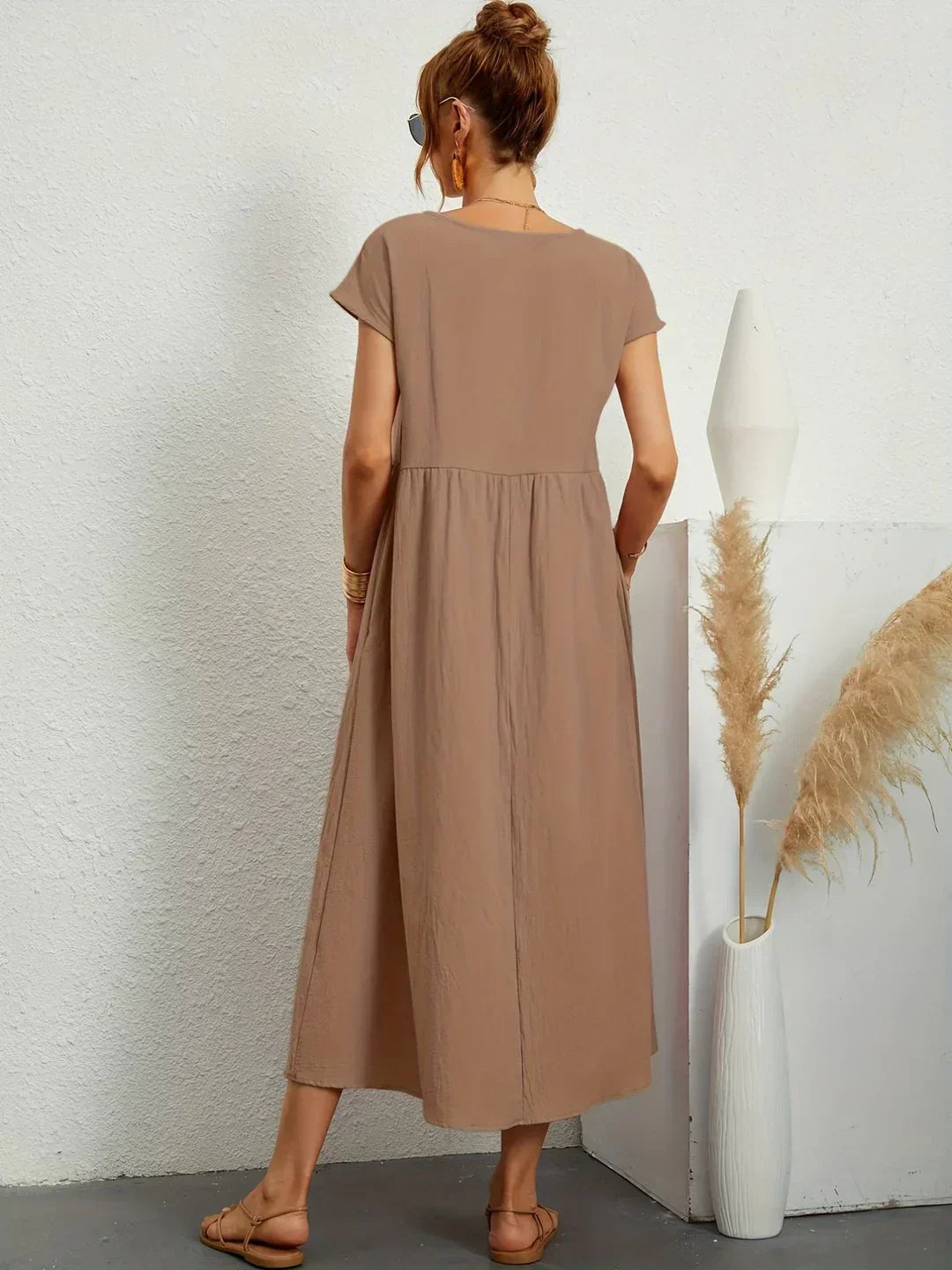 Gabrielle™ — Midi Kleid fließende Eleganz zeitlos