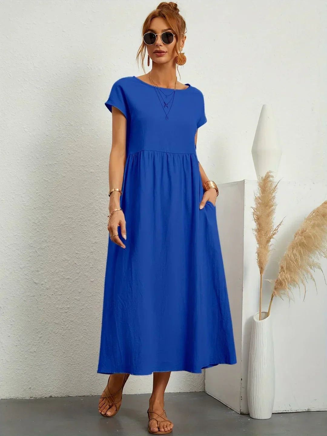 Gabrielle™ — Midi Kleid fließende Eleganz zeitlos