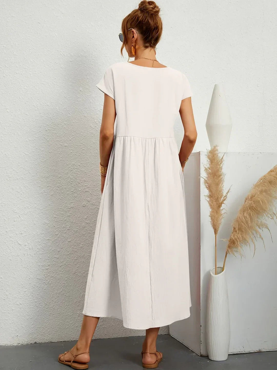 Gabrielle™ — Midi Kleid fließende Eleganz zeitlos