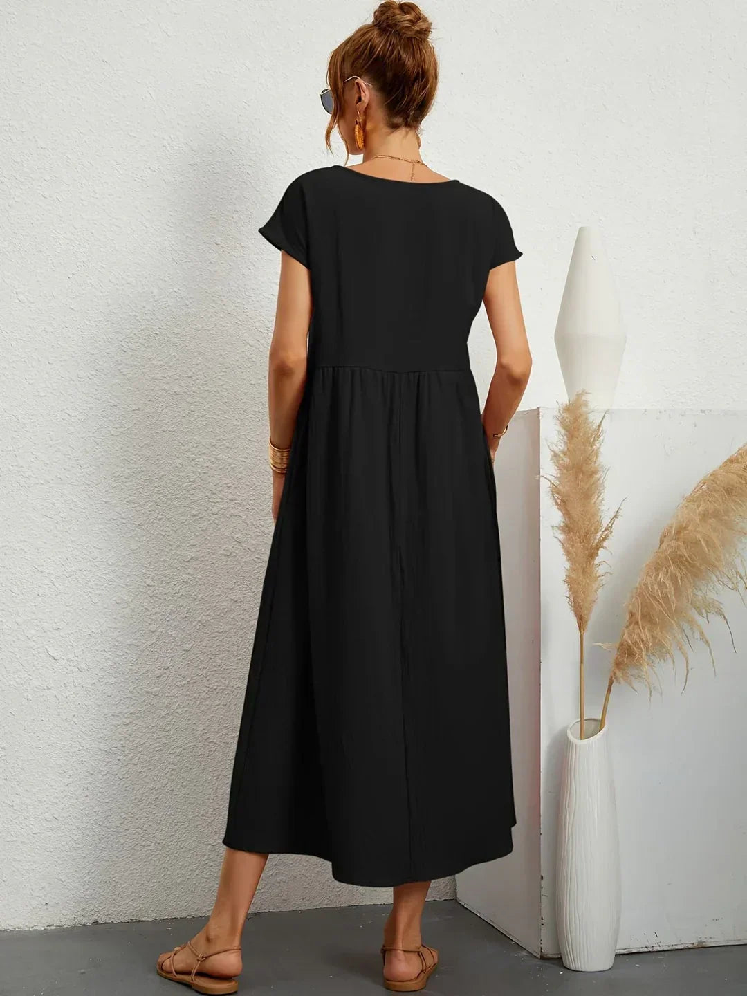 Gabrielle™ — Midi Kleid fließende Eleganz zeitlos