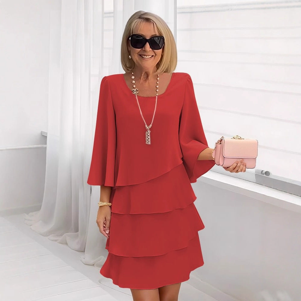 Margaux – Elegantes Midikleid mit Rüschen