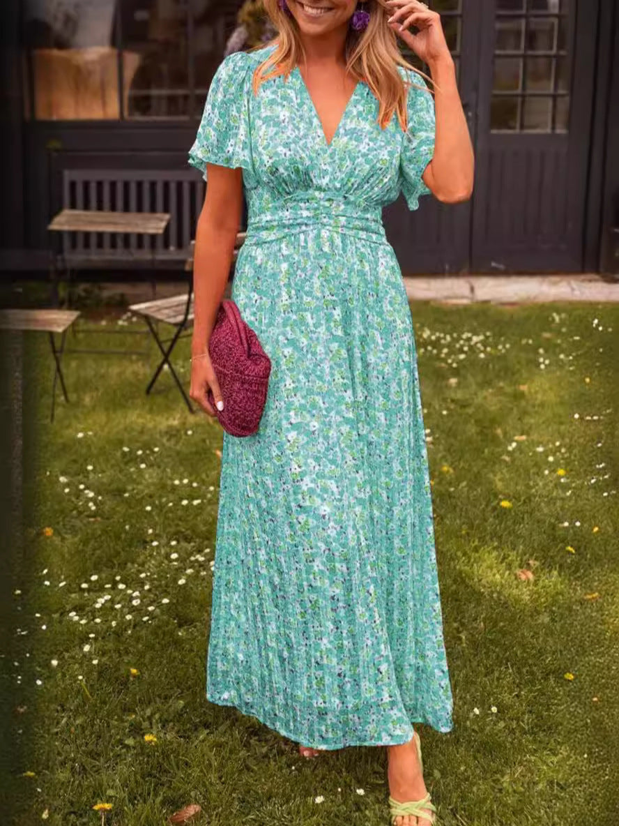 Élina – Lange fließende Blumenkleid