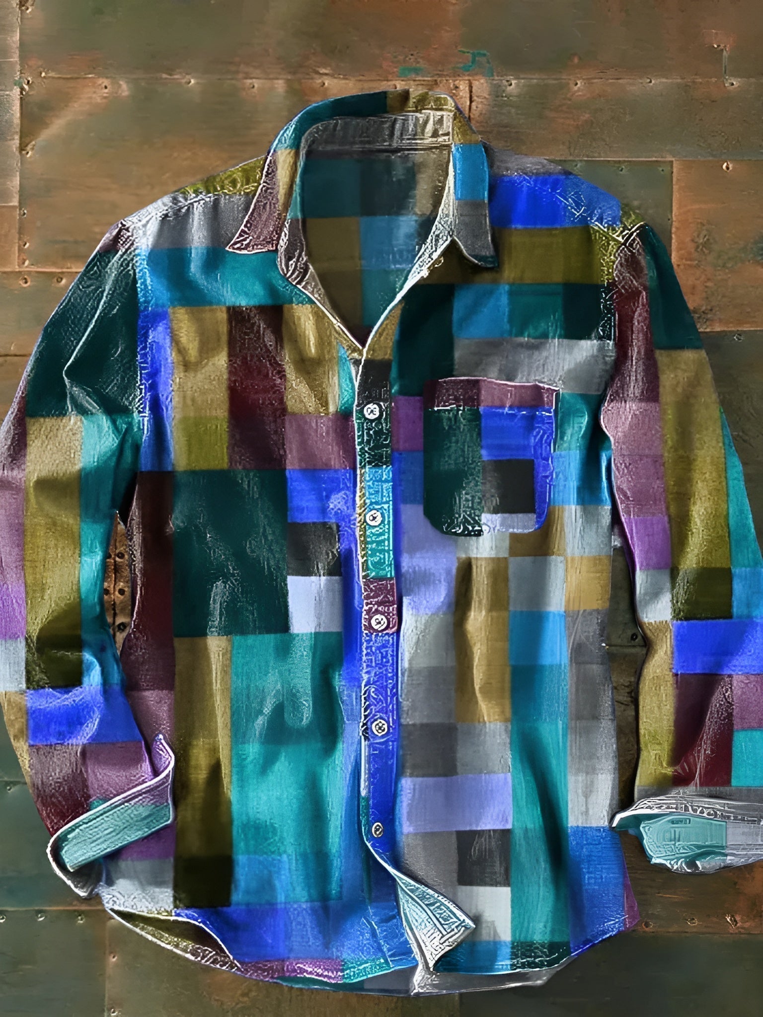 Sietse™ | Premium Patchwork Hemd – Einzigartiger Stil & Bequeme Passform.