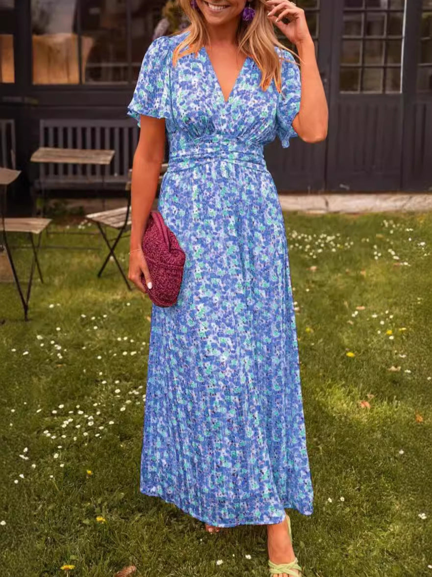 Élina – Lange fließende Blumenkleid