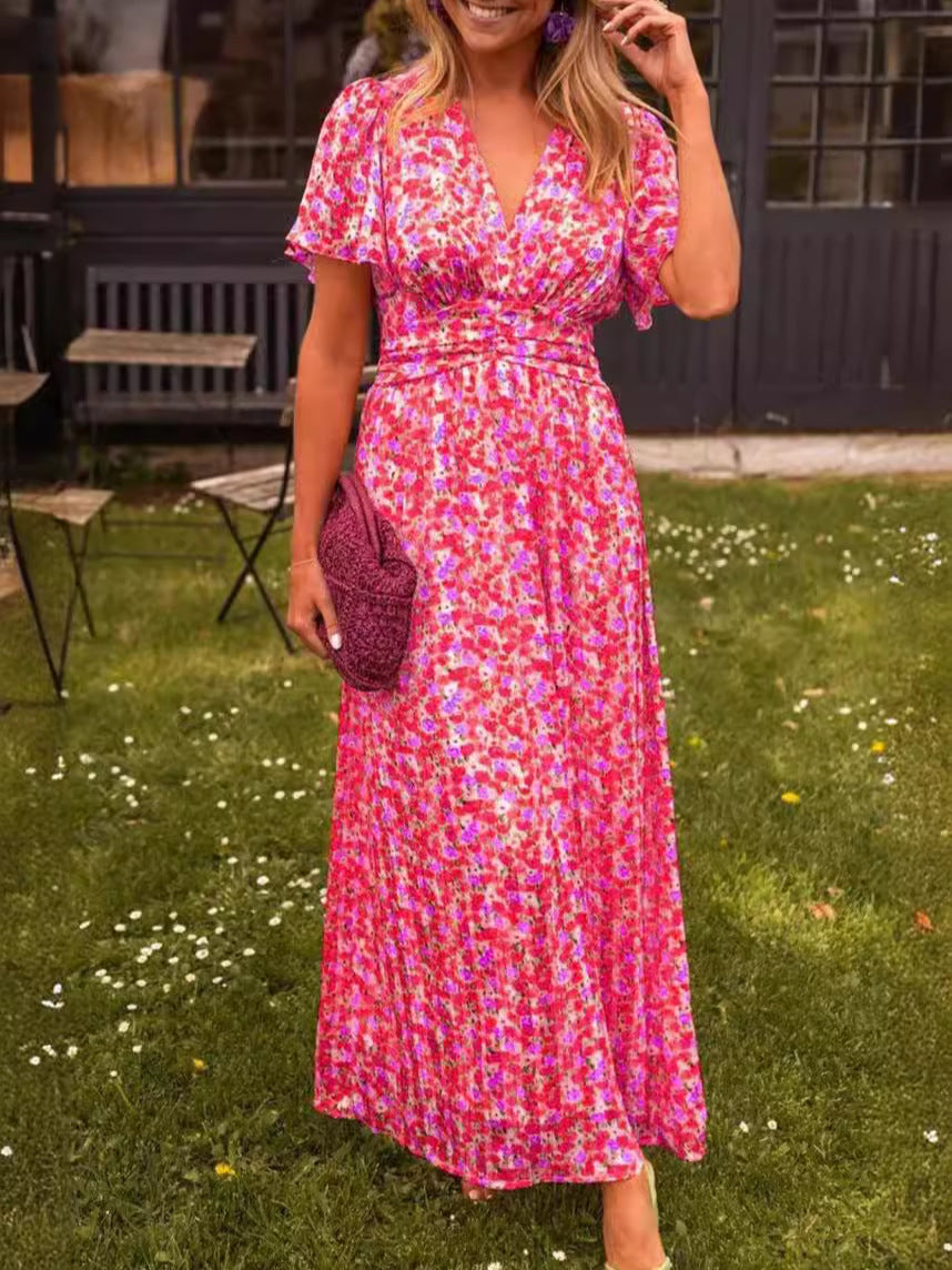 Élina – Lange fließende Blumenkleid