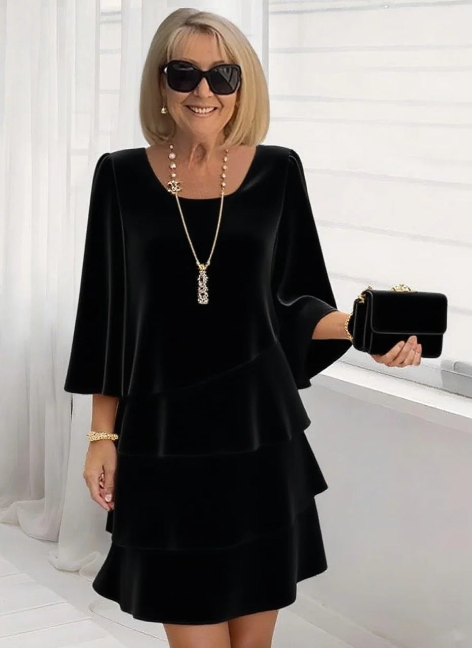 Margaux – Elegantes Midikleid mit Rüschen