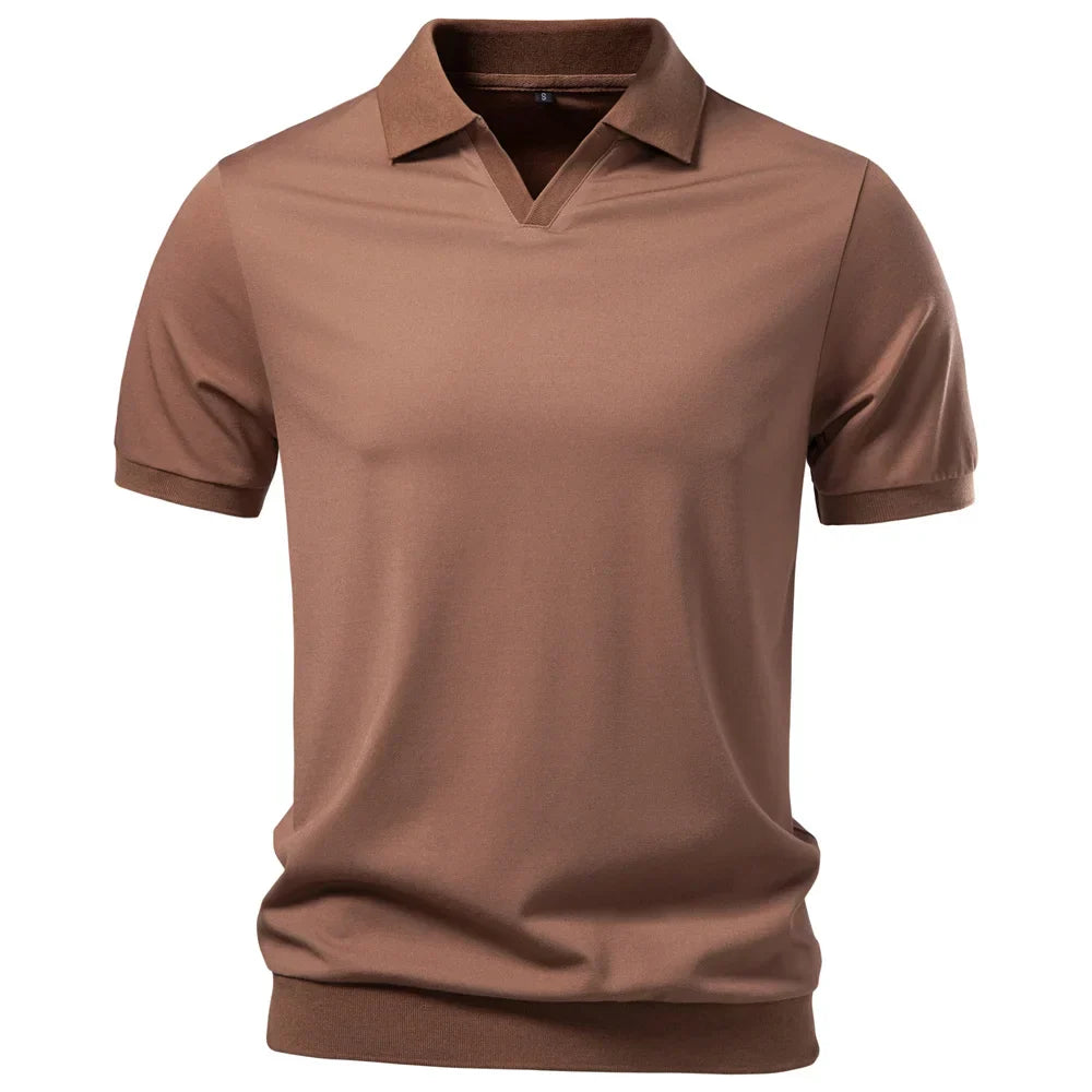 FRANK™ | ATMUNGSAKTIVES POLOSHIRT MIT V-AUSSCHNITT