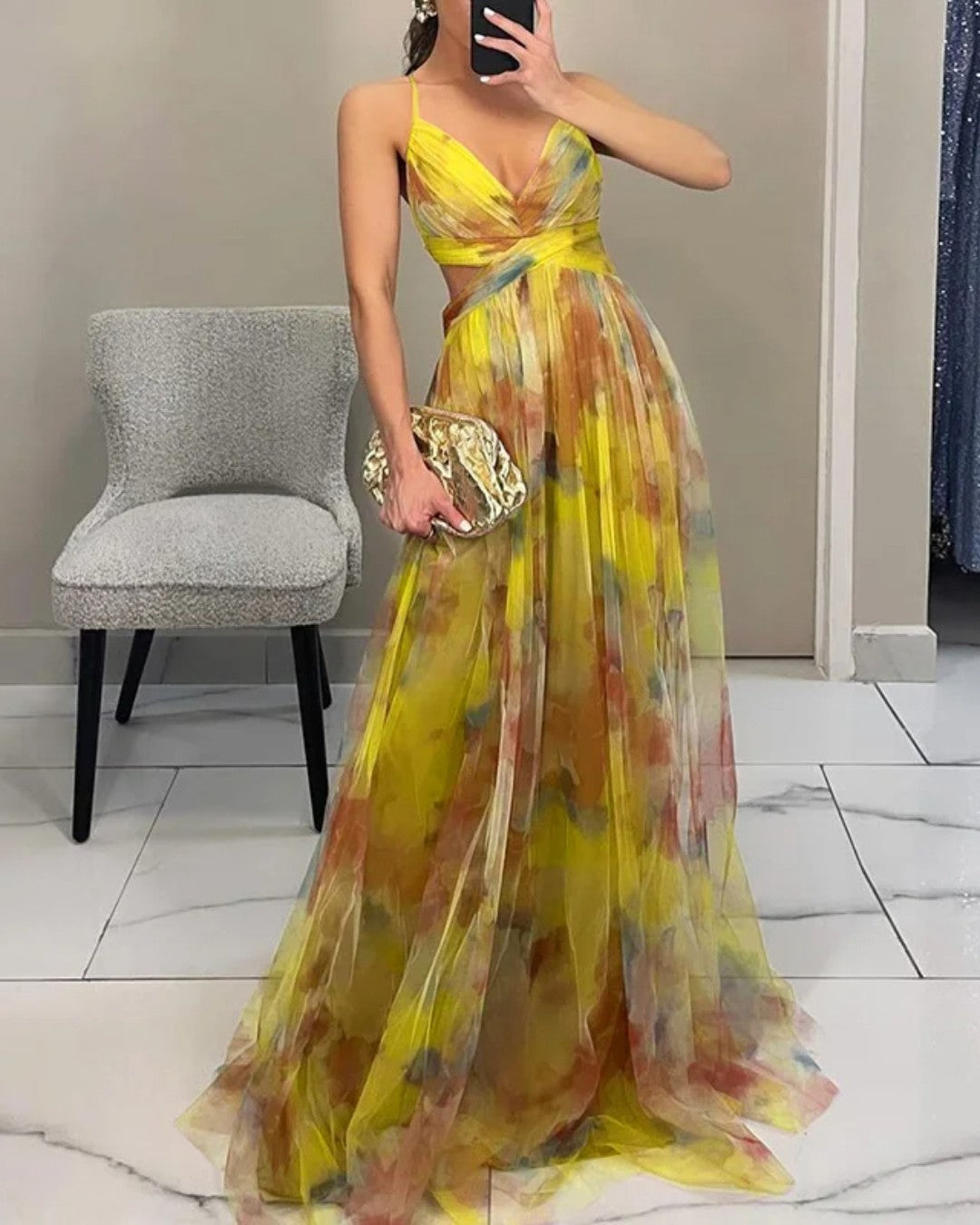 DELIA | Maxi-Robe Eleganz Floral (LIMITIERTE EDITION!)