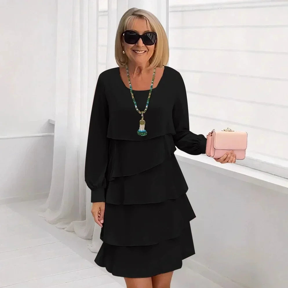 Madeleine – Elegantes fließendes Kleid mit Volants