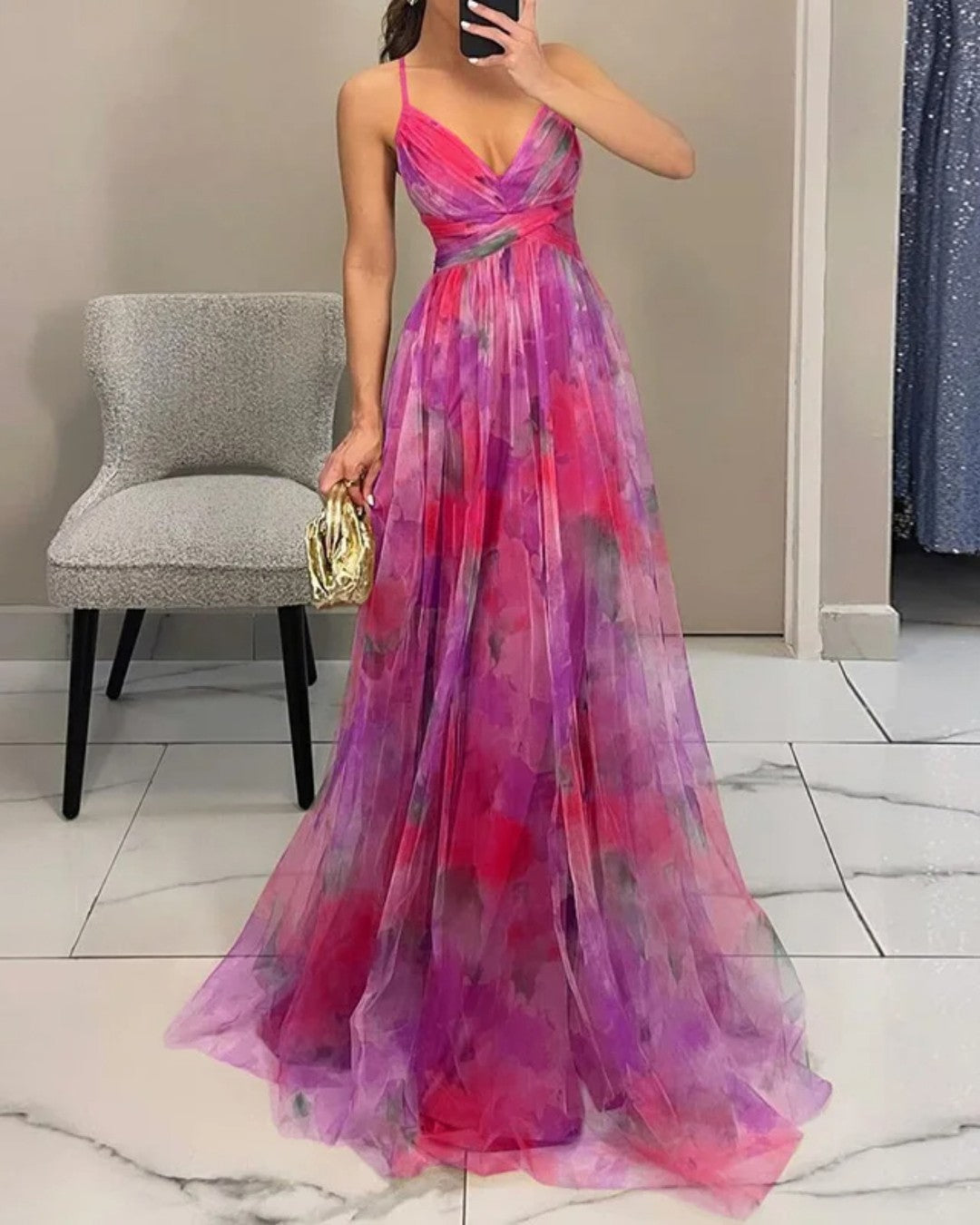 DELIA | Maxi-Robe Eleganz Floral (LIMITIERTE EDITION!)