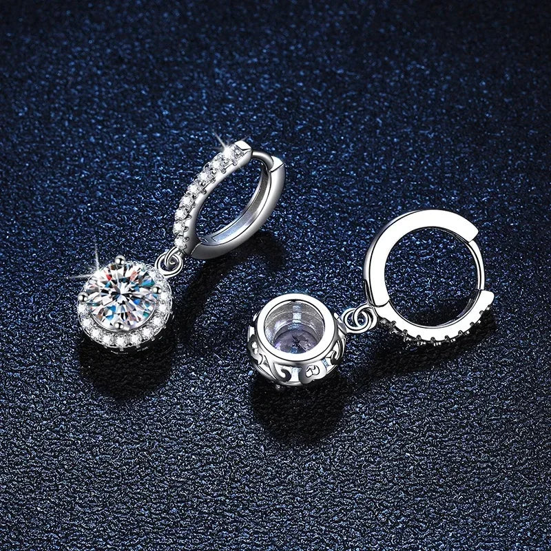 Sterlingsilber 1 Karat Moissanit Ohrringe